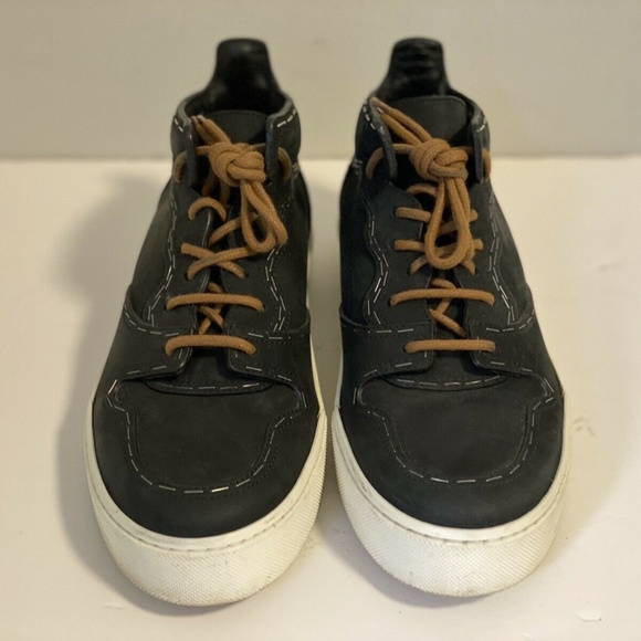 Balenciaga Shoes - BALENCIAGA BLACK LEATHER HIGH TOP SNEAKERS